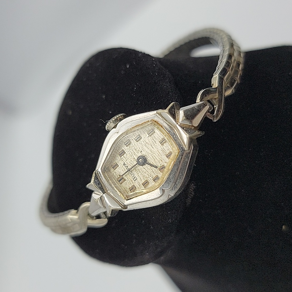 Bulova 10k gold art deco style watch